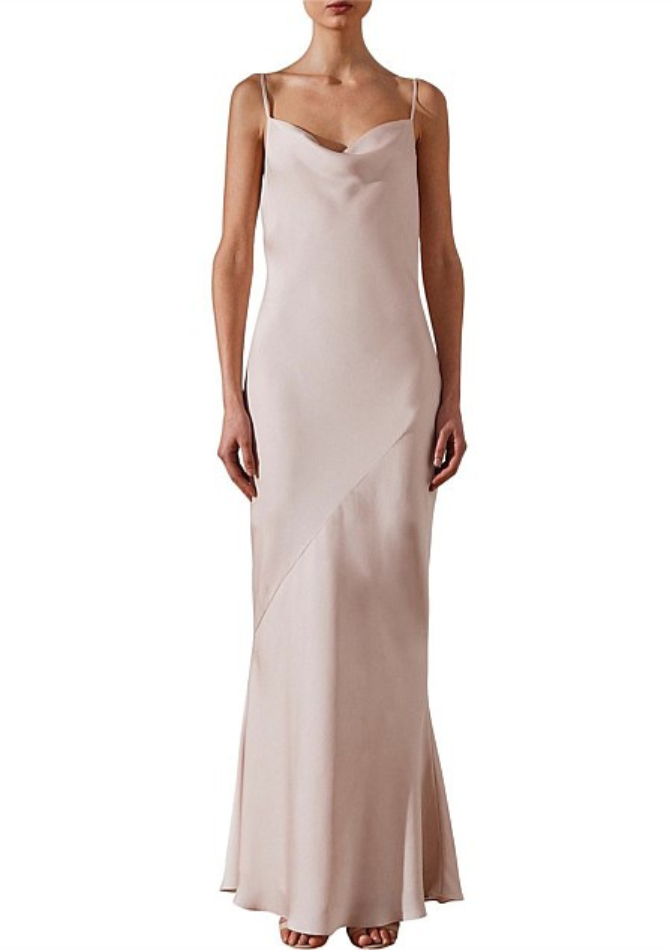 Shona joy luxe 2024 bias cowl slip dress